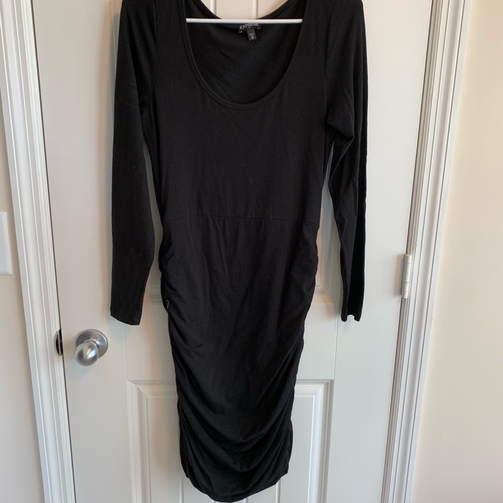 Long sleeved black dress